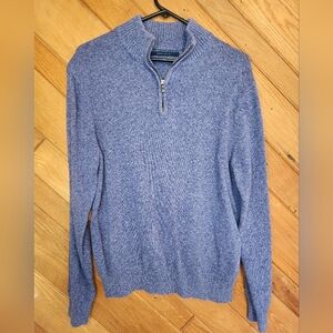 Perry Ellis blue quarter zip pullover sweater size large